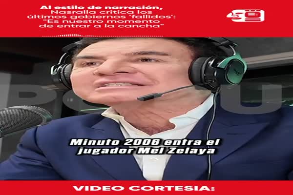 Nasralla critica gobiernos ´fallidos´ narrados como partido de fútbol