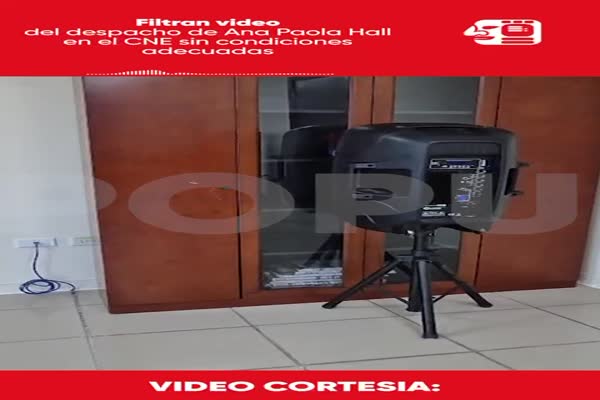 Filtran video del despacho de Ana Paola Hall en el CNE sin condiciones adecuadas