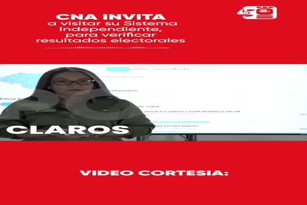 CNA invita a visitar su Sistema Independiente,  para verificar resultados electorales
