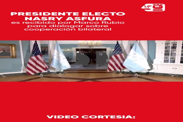 Presidente electo Nasry Asfura es recibido por Marco Rubio para dialogar sobre cooperación bilateral
