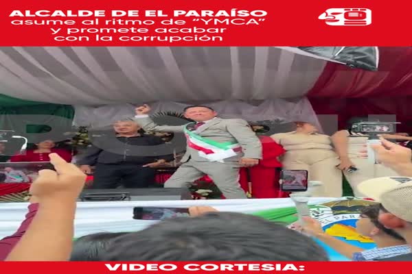 Alcalde de El Paraíso asume al ritmo de “YMCA” y promete acabar con la corrupción