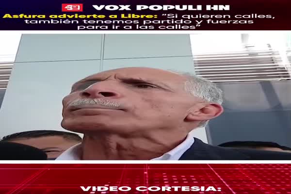Presidente Asfura reacciona ante críticas por reforma energética:"Si quieren estar en las calles, también tenemos fuerza y partido para ir a las calles" 