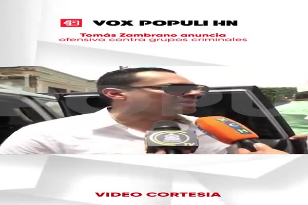 Tomás Zambrano anuncia ofensiva contra grupos criminales