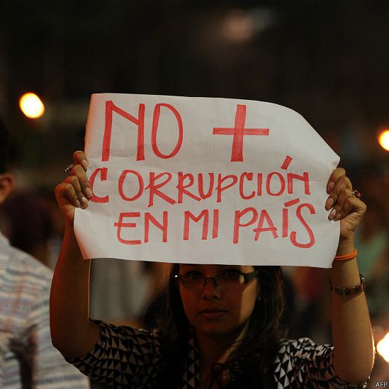 Encuesta posiciona a Honduras como el país más corrupto de Centroamérica 