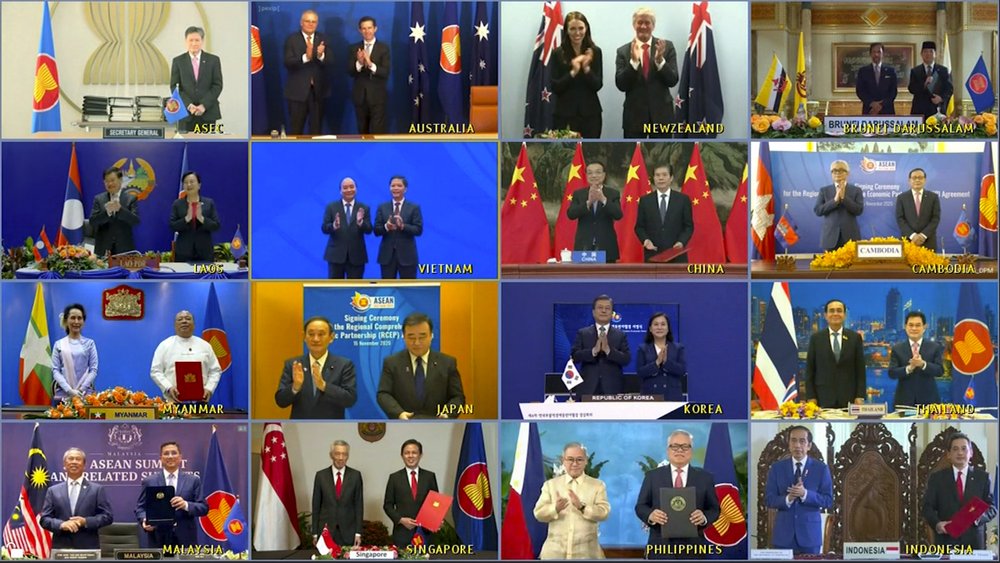 ASEAN, China y otros socios firman el mayor pacto comercial del mundo