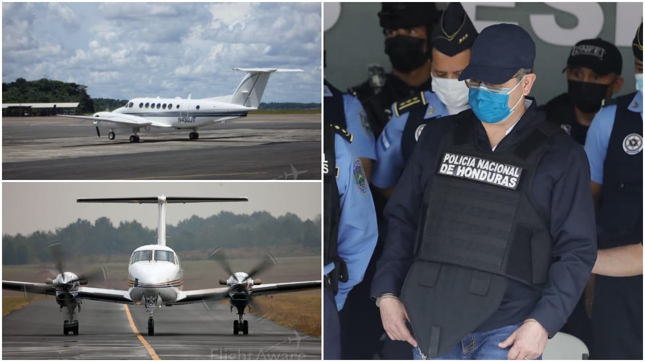 Este es el avión en el que agentes de la DEA llevarán a JOH a Nueva York